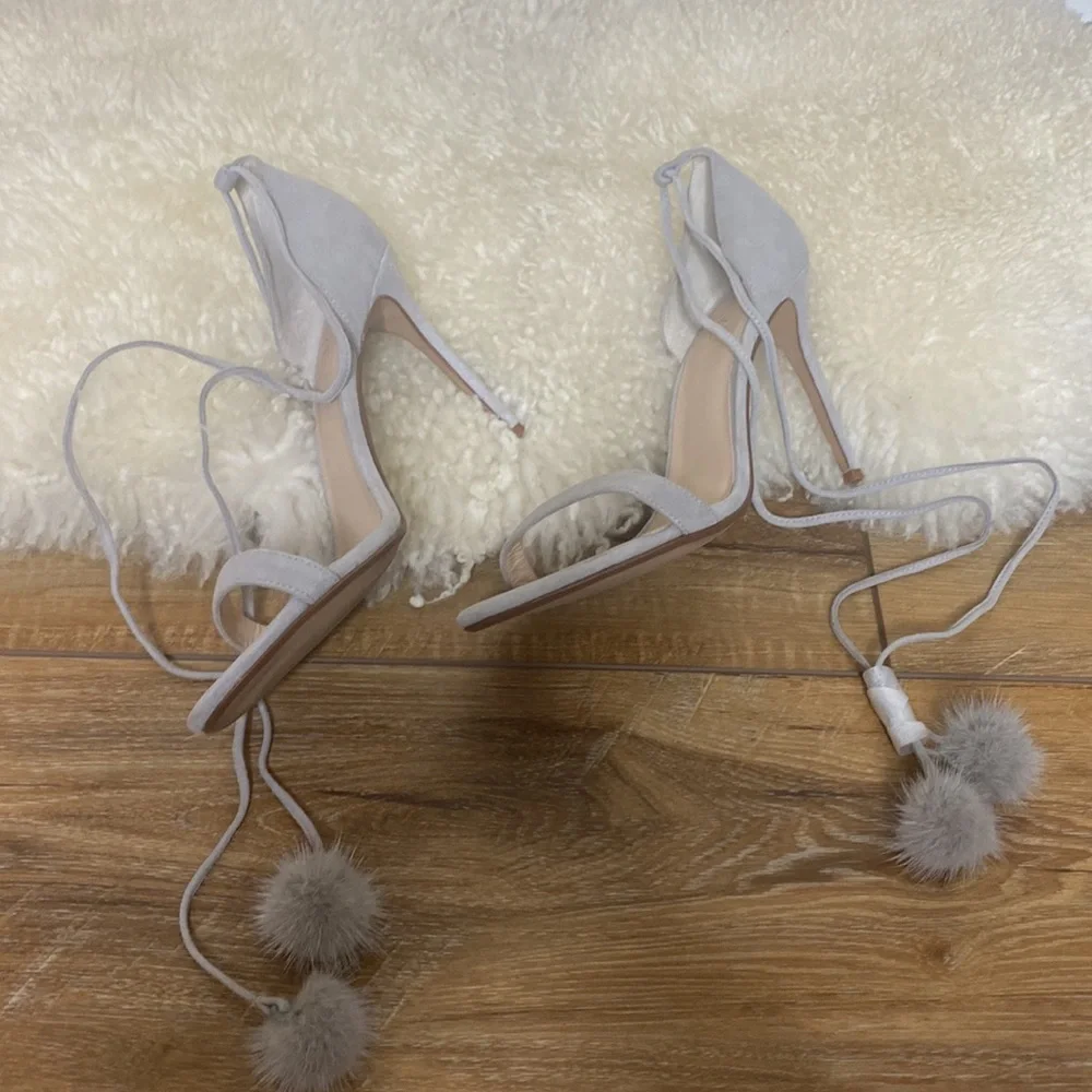 Raye Bryce Lace Up Pom‎ Heel
